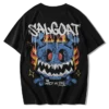 T-SHIRT ELGRANDETOTO SALGOAT SKULL DESIGN BLACK