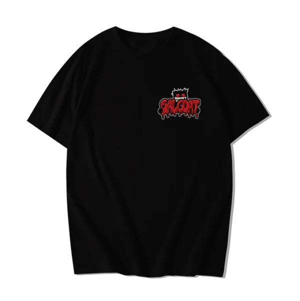 T-SHIRT ELGRANDETOTO SALGOAT SKULL DESIGN BLACK